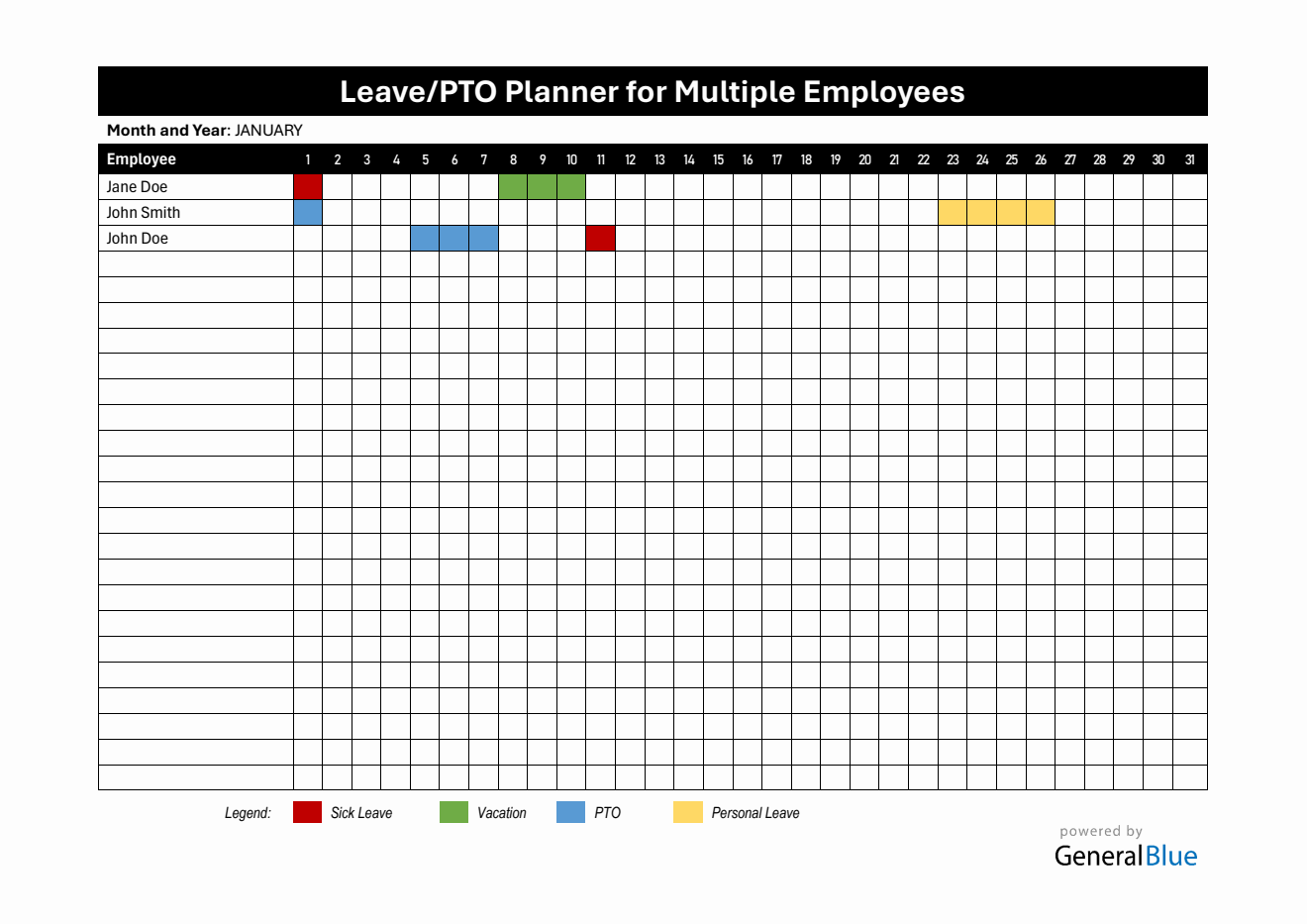 Free Employee Leave Tracker - Easy to Use in Word