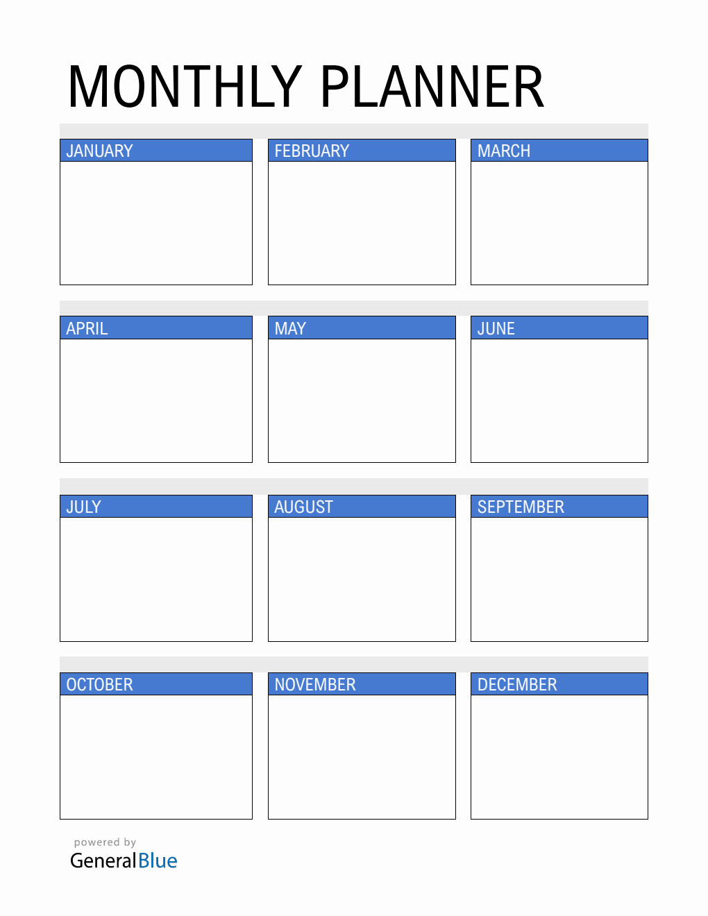 Customizable Monthly Planner PDF