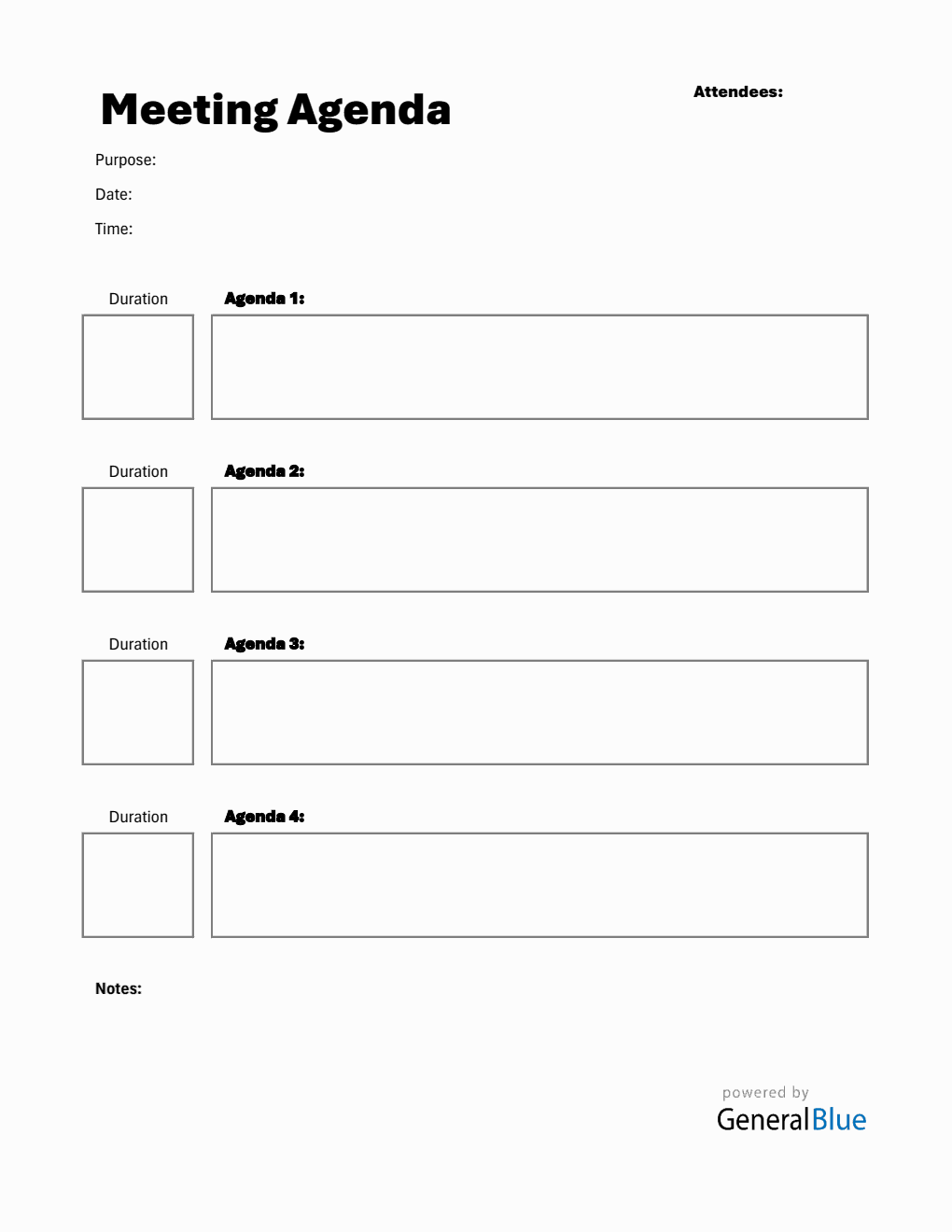  Meeting Agenda Template | Free to Use in Excel Format