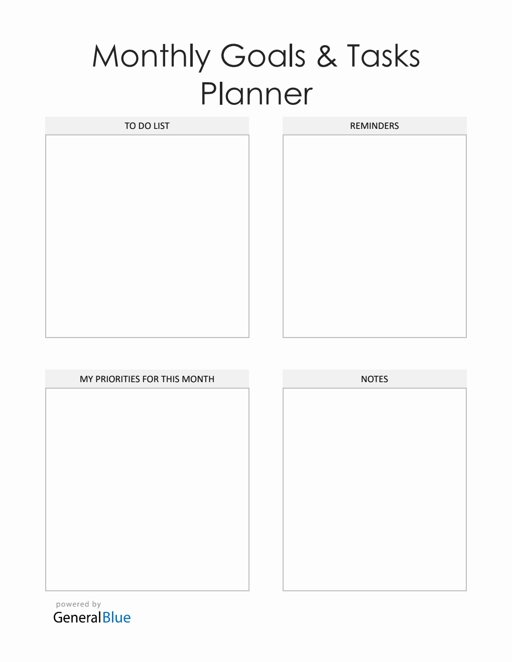 Free Monthly Planner Template Word (Minimalist)