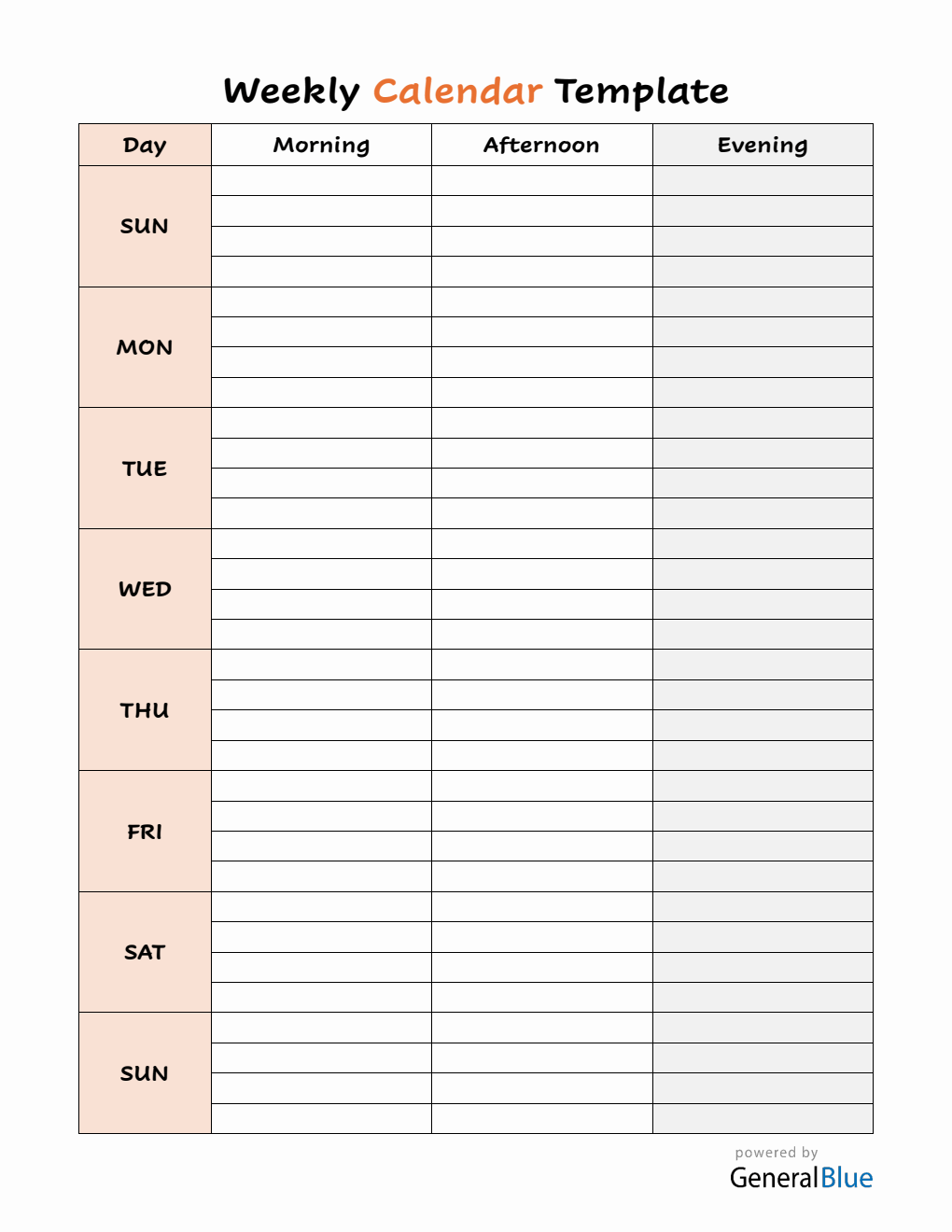 Free Weekly Planner | Customizable PDF Template