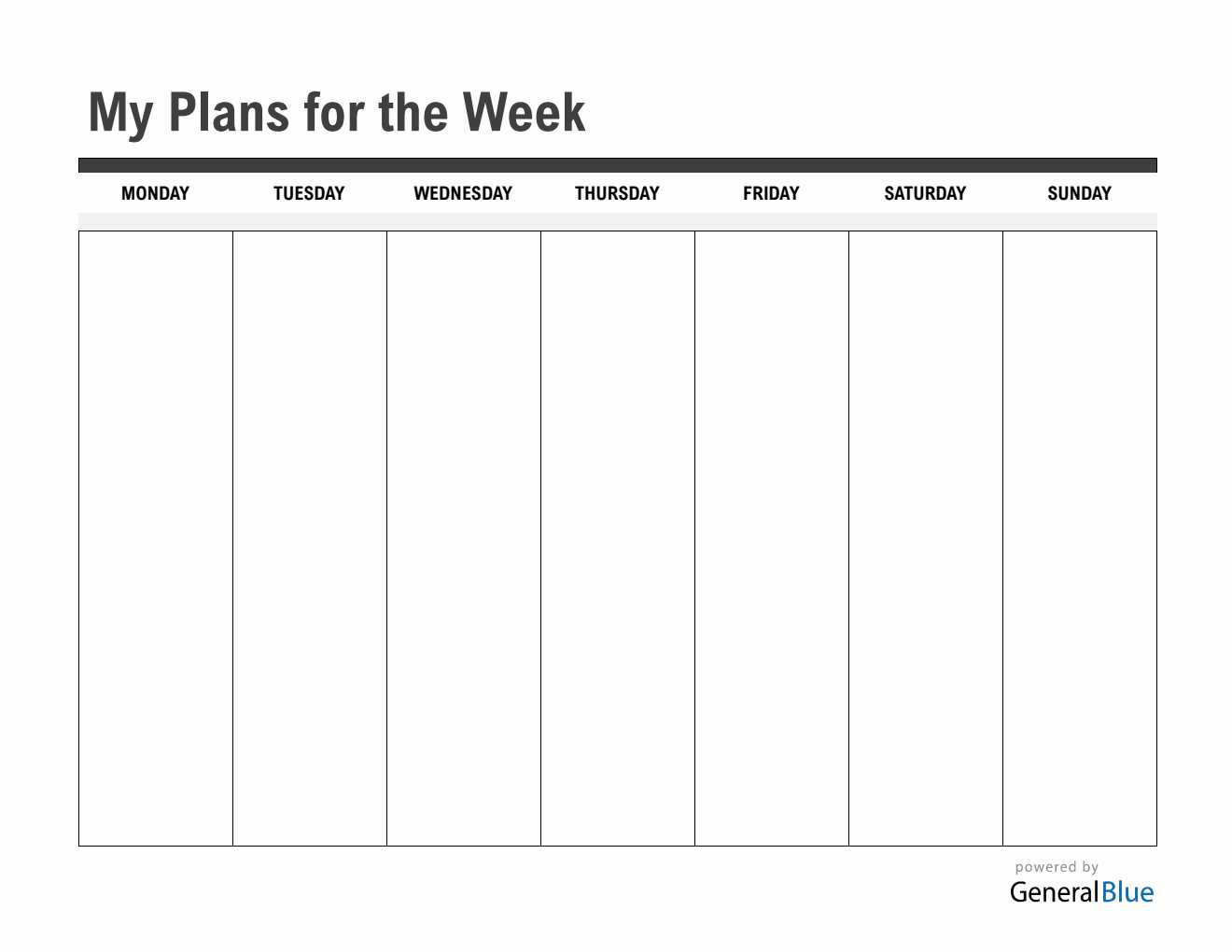 Week At A Glance PDF Planner (Printable)